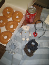 [3 set] Pommy Berry Scrunchie (Blue)