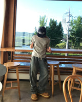 ソリッドバンドワイドパンツ