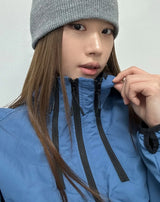 Tail multi-zipper windbreaker