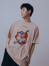 "See You in Paris" フラワーTシャツ(Pink)