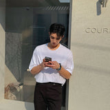 ASCLOレイヤードuネックショートスリーブtシャツ