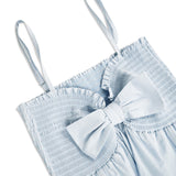 Ribbon smoke sleeveless_skyblue
