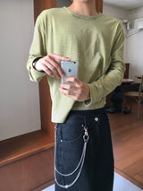 マリンストライプ クロップロングスリーブ4C