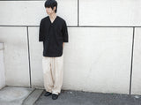 [DOJINOI] LINEN WIDE PANTS OATMEAL