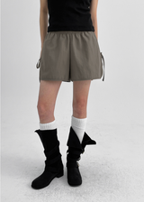 [MADE] Heldy Ribbon Fleece Banding Shorts