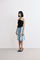 ニットトップ (black)