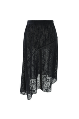 Butterfly lace unbal skirt (2color)