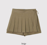 FN Layered Wrap Pleated Skirt Pants (3color)