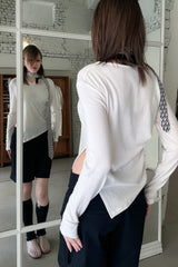 RETRO TENCEL UNBALANCED TOP_2COLORS