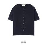 Snapd Round Short Sleeve Cardigan