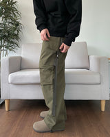 Cotton strap cargo pants