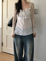 Lua see-through V-neck cardigan (5 colors)