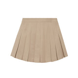 Wrap-front pleated mini skirt