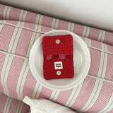 STRAWBERRY CHECKERBOARD WALLET