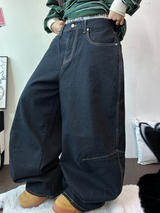 STITCH BALLOON DENIM PANTS 💙S-XL🖤