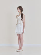Scarf halter top (Cream)