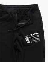 FOOT PRINT LOGO SWEAT PANTS BLACK