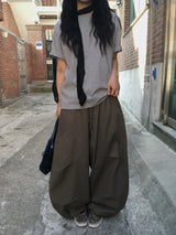 Volume Wide Banding Pants