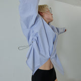 OVER STRIPE STRING SHIRT