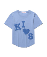 Messy Kiss Logo Tee Blue (KIB6MFT504A)