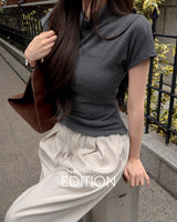 [MADE] Jal mock‑neck cap‑sleeve knit