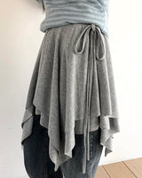 アランアシンメトリーフレアレイヤードスカート
