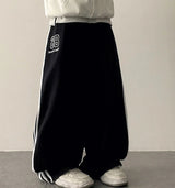 Polty 86 Numbering 3 Line Track Wide Pants