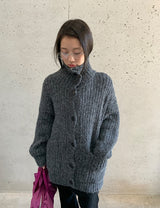 Kelma Button Pocket Wool Knit Cardigan