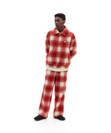 BRUSHED FLANNEL ZIP JACKET (RED)