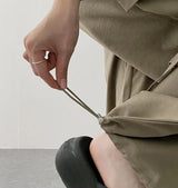 Send-banding two-pocket cargo wide pants