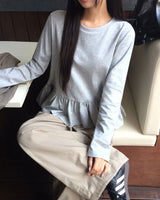 Soft Layered Frill Long Sleeve T-Shirt