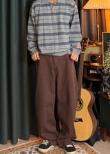Curved Cotton Pants 5COLOR