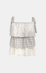 Floral Check Sleeveless Top