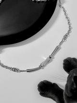 Moire Wave Chain Necklace
