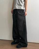 Cross Printing Denim Pants