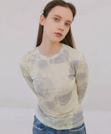 Flower Photo Printed Top - Lemon