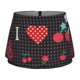 UnsocialNight "I love cherry"サマープリントショートスカートパンツ