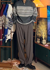 Two-Tuck Bijou Slacks 2COLOR
