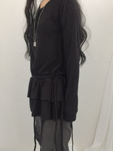 サイドストラップフリルワンピース