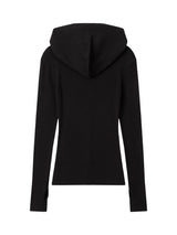 HOODIE WARMER CARDIGAN (BLACK)