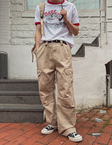 Mute Dyeing Wide Cargo Pants