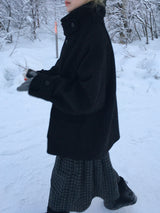 Blended Neck Bijou Line Short Coat (3c)