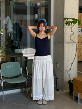 pure frill ribbon pants
