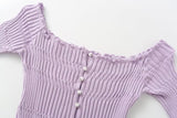 Pearl Burton Shirring V-neck Long Sleeve T-shirt