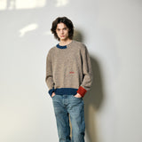 Color Block Crewneck Sweater