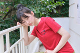 アップルTシャツ - レッド