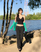 More Belted Low Bootcut Pants