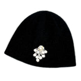Drop Bead Angora Short Beanie [Black]