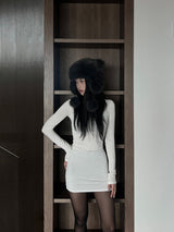 Mad See-through Inner U-Neck Long Sleeve Tee (2 colors)