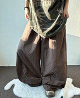 Down Circle Panel Nylon Balloon Pants 3color